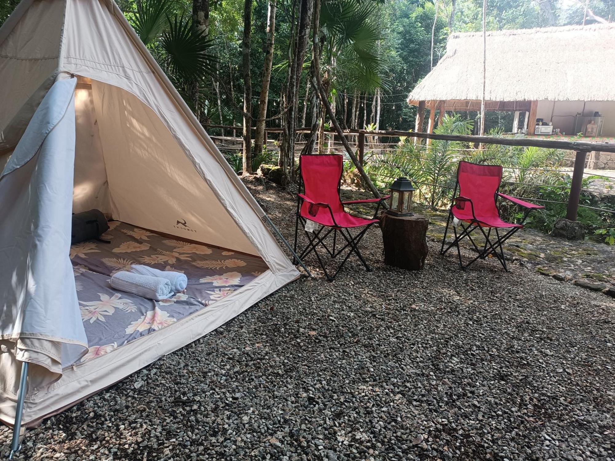 Cheel Lodge & Camping Puerto Morelos Exteriör bild