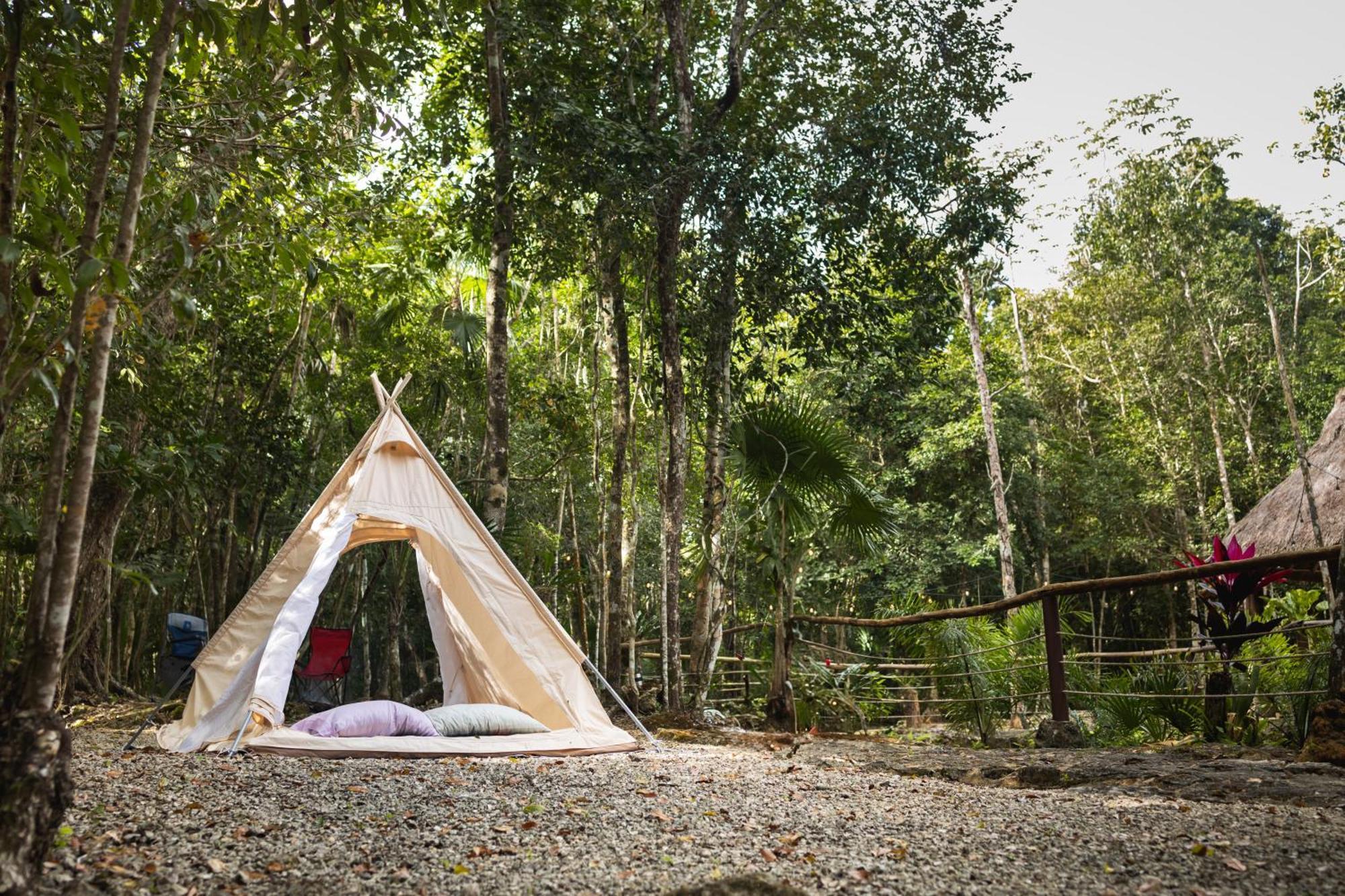 Cheel Lodge & Camping Puerto Morelos Exteriör bild