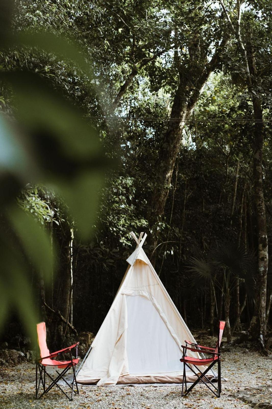 Cheel Lodge & Camping Puerto Morelos Exteriör bild