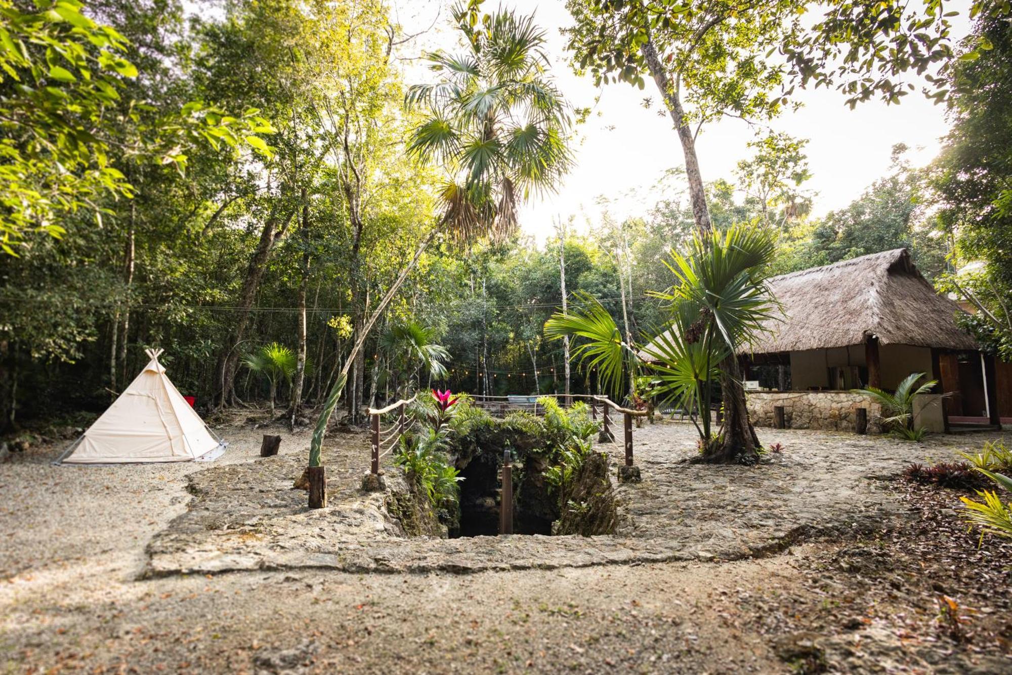 Cheel Lodge & Camping Puerto Morelos Exteriör bild